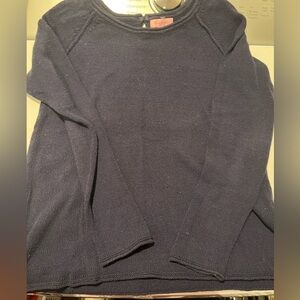 Lilly Pulitzer Crew Sweater Womens Small Navy Blue Long Sleeve Knit Pullover